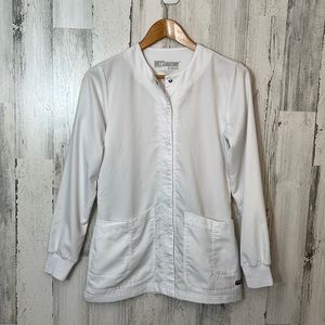 #R74 extra small white GREYS ANATOMY long sleeve size XS